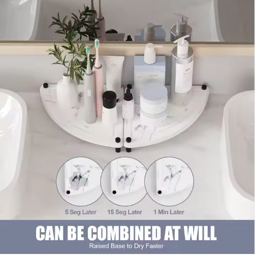 Diatomaceous Earth Sink Tray Stone – Instant-Dry Counter Organizer