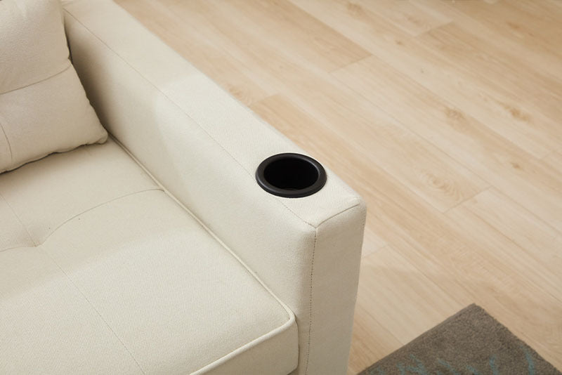 3-in-1 Futon Chair Bed with USB Ports – Compact Convertible Lounger