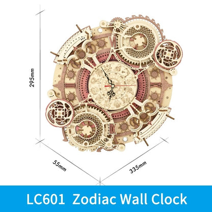 ROKR Zodiac Wall Clock 3D Puzzle – DIY Wooden Construction Kit