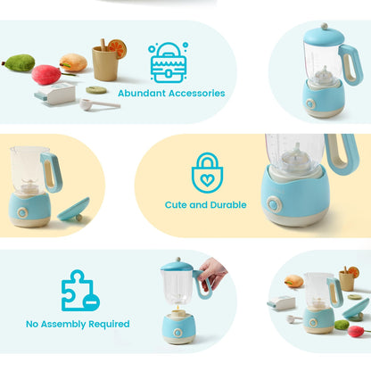 ROBOTIME Wooden Toy Juicer – Pretend Play Kitchen Set for Kids & Toddlers