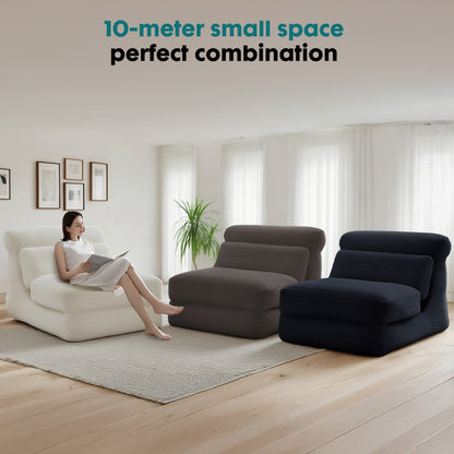 Portable Folding Sofa Bed – Convertible Sleeper Chair with Back Support & Foldable Floor Couch