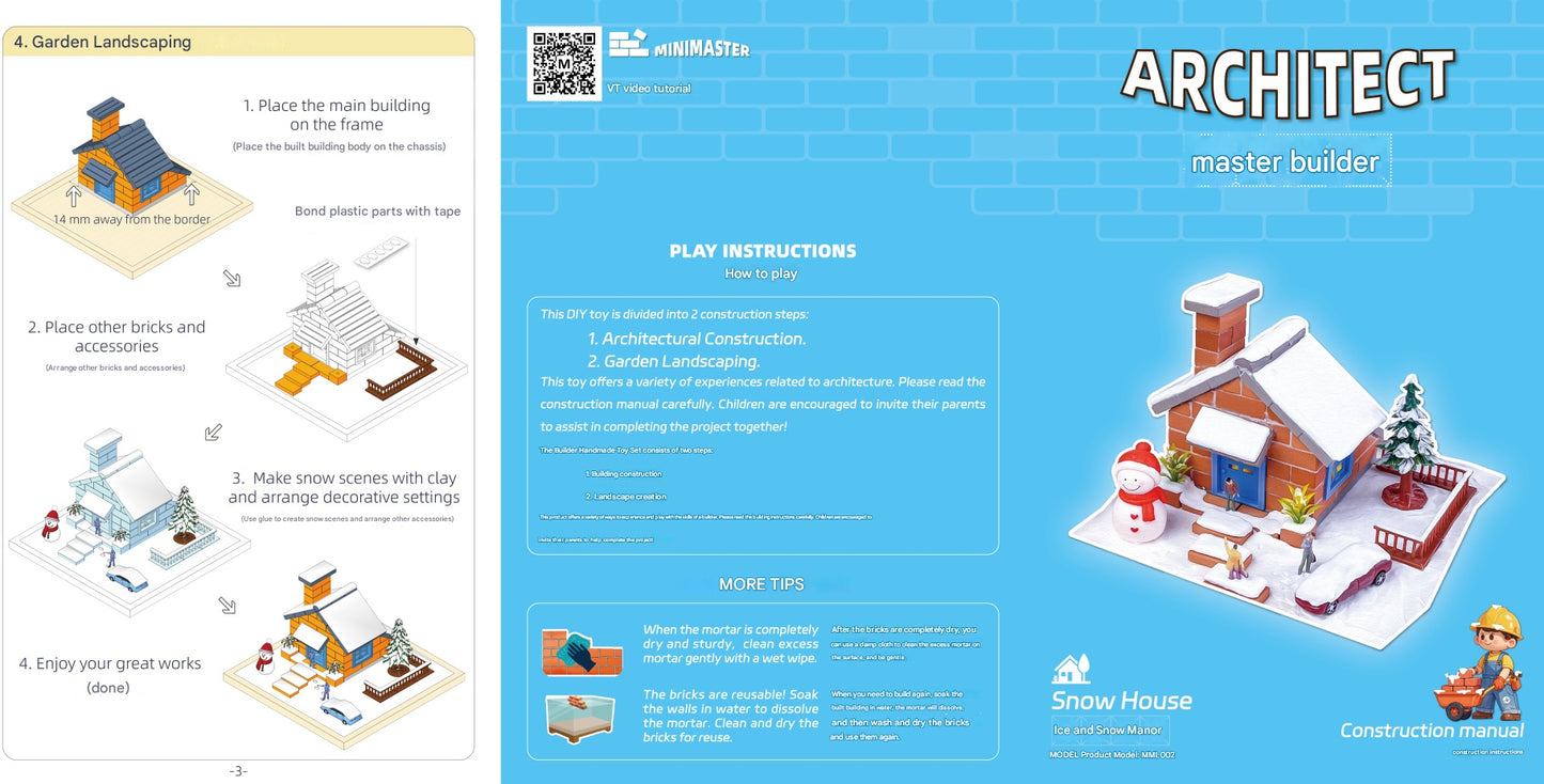 DIY Snow Gift Puzzle Toy – Winter Theme Craft Box for Kids