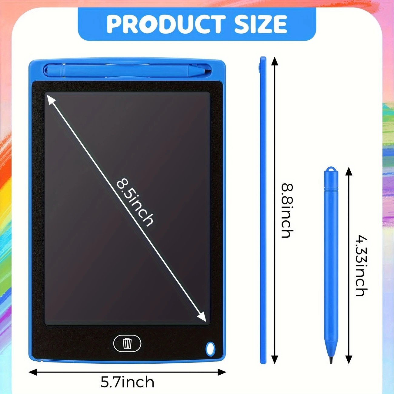 8.5-Inch LCD Doodle Drawing Tablet – Reusable Writing Pad for Kids
