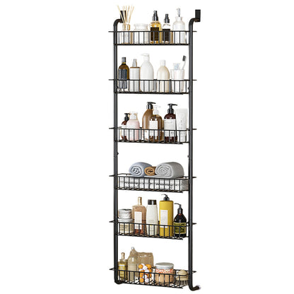 6-Tier Over-the-Door Pantry Organizer with Adjustable Hooks