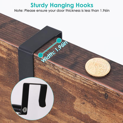 6-Tier Over-the-Door Pantry Organizer with Adjustable Hooks