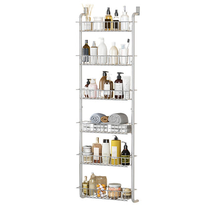 6-Tier Over-the-Door Pantry Organizer with Adjustable Hooks