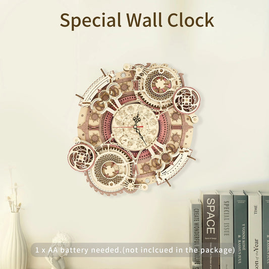 ROKR Zodiac Wall Clock 3D Puzzle – DIY Wooden Construction Kit