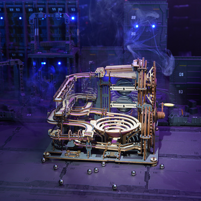 ROKR Marble Night City 3D Wooden Puzzle – DIY Mechanical STEM Kit