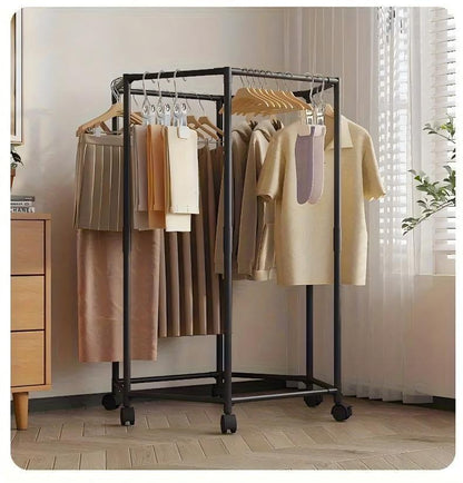 Space-Saving Hexagonal Metal Clothes Hanger – Multi-Arm Foldable Organizer.