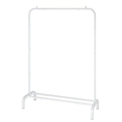 Freestanding Clothes Rack with Bottom Shelf – DIY Heavy Duty 33lbs Garment Organizer for Bedroom, Dorm & Laundry Room