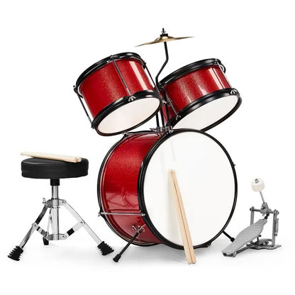 3-Piece Junior Drum Set Kit – Beginner Musical Instrument Toy